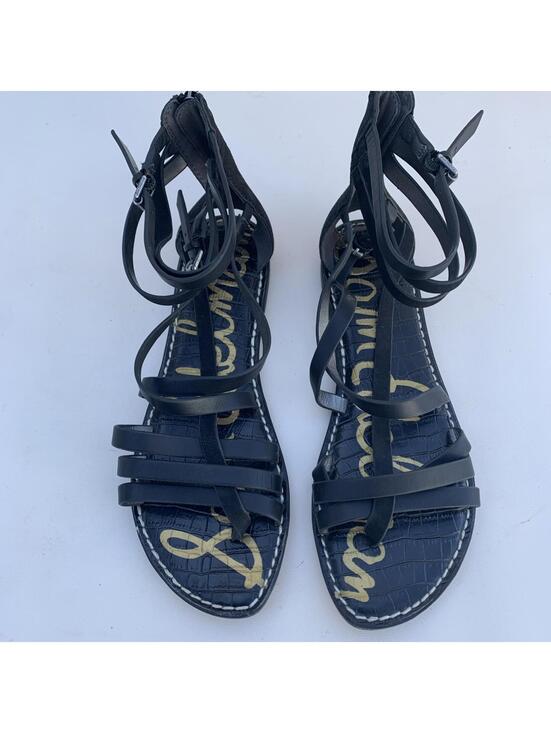 Sam Edelman Shoes - Sam Edelman Gladiator Sandals Black Flats Sz 9 Womens
